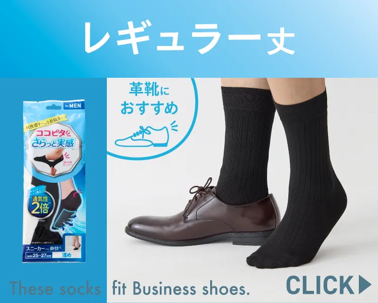 ココピタ さらっと実感 メンズ 革靴用レギュラー丈