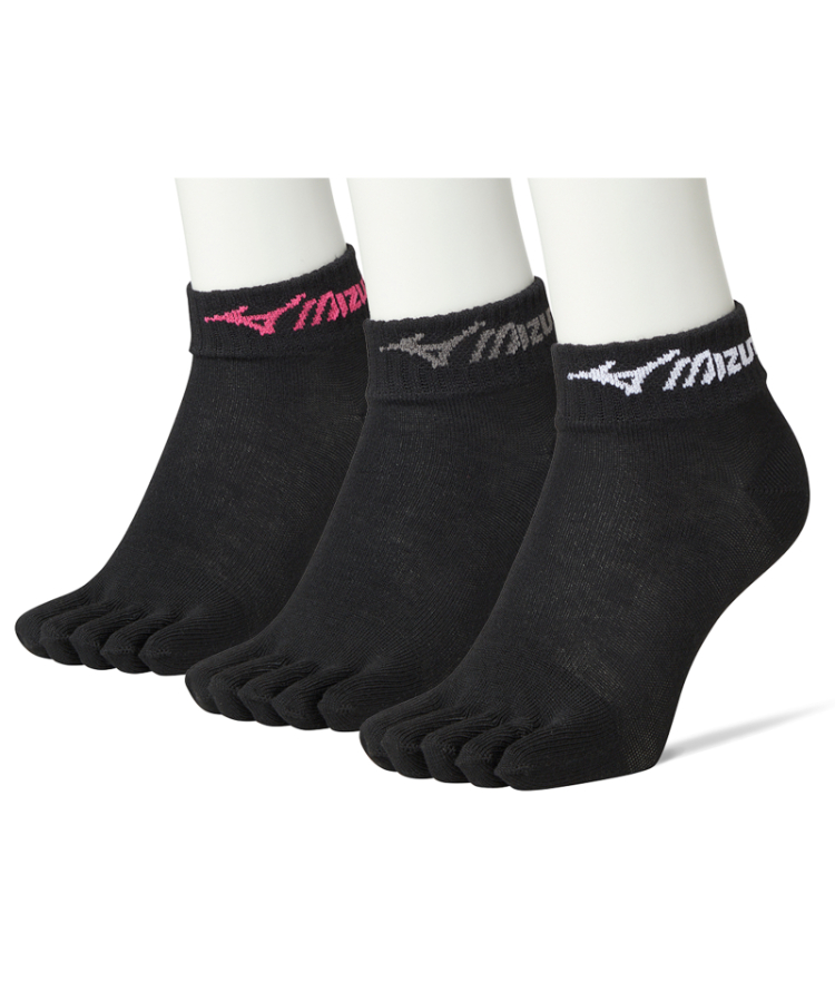 みくりしょっぷ　9本 ニオイクリアEX】強力消臭ショート丈5本指ソックス 2足組