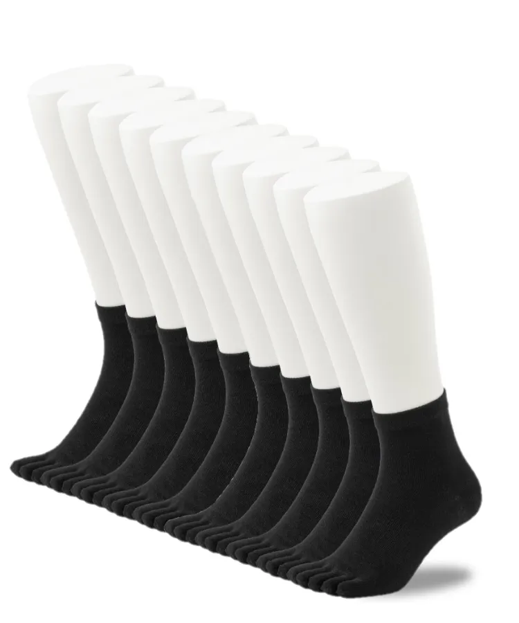 【10足組】 5本指ソックス ショートクルー丈