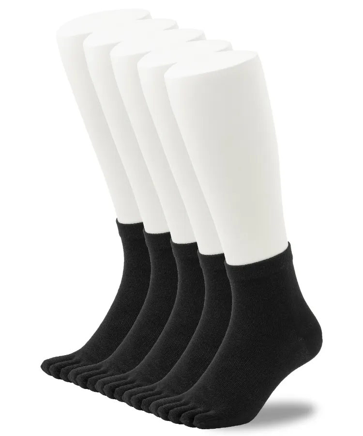 【5足組】 5本指ソックス ショートクルー丈