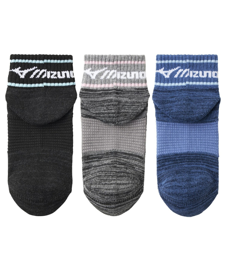 3足組】MIZUNO レディース ソックス RUN&WALK 8.5cm丈 パイルサポート