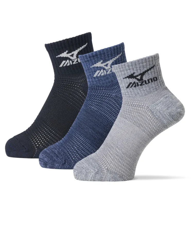 ここみ 3足組】MIZUNO WORK メンズ ワークソックス 12cm丈 安全靴用