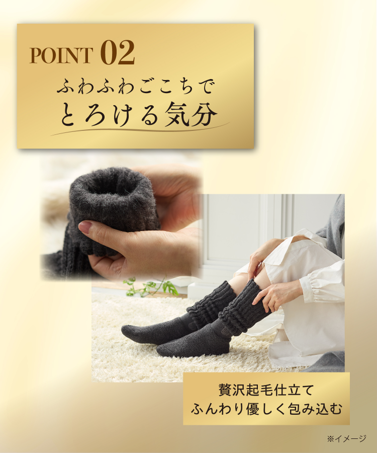 まるでこたつプレミアムウォーム 　アッシュグレー2個セット 靴下サプリ まるでこたつソックス プレミアムウォーム｜靴下の