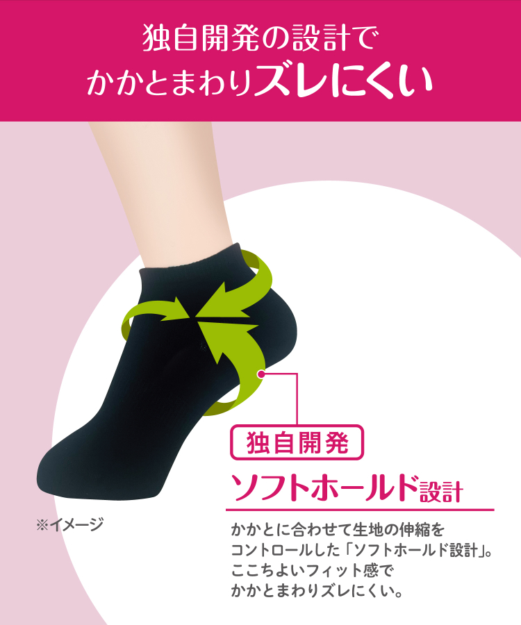3足アソート】ココピタ ベーシック レディース スニーカー用深め