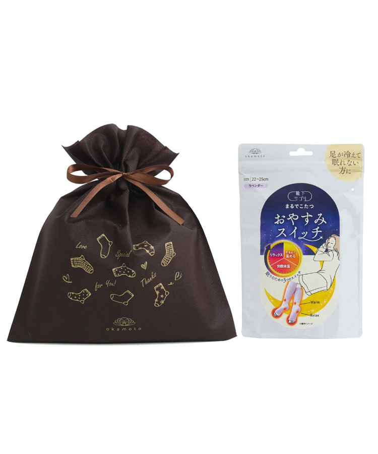 ギフト不織布】靴下サプリ まるでこたつ レディース おやすみスイッチ