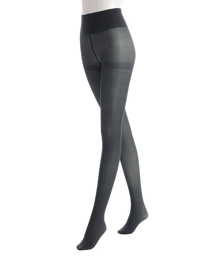 17℃ レディース タイツ 杢調スリムプレーンソフトウエスト｜靴下の岡本
