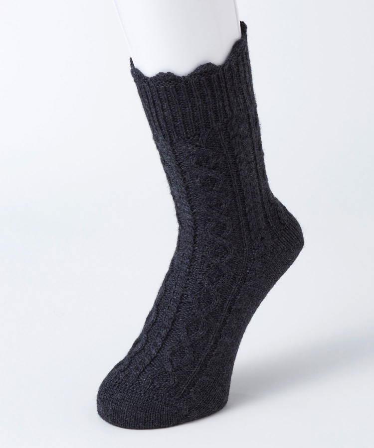 あしごろも レディース アランニットくつした｜靴下の岡本公式