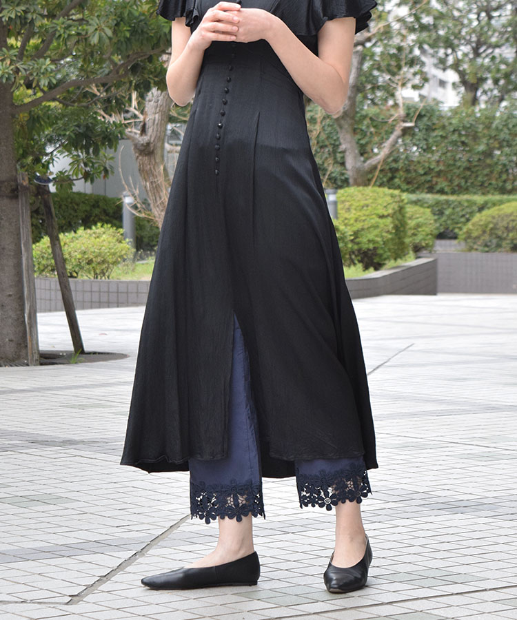 17℃ レディース パンツ Romantic Lace 裾フラワーレース付き｜靴下の