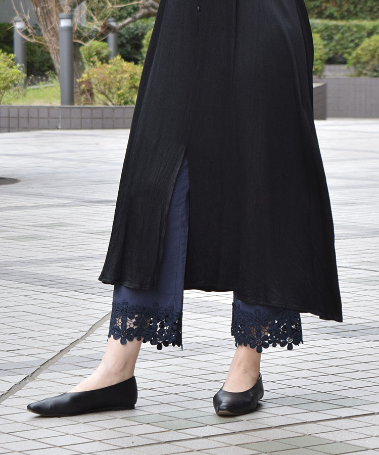 174cm　Lサイズ着用　ネイビー
