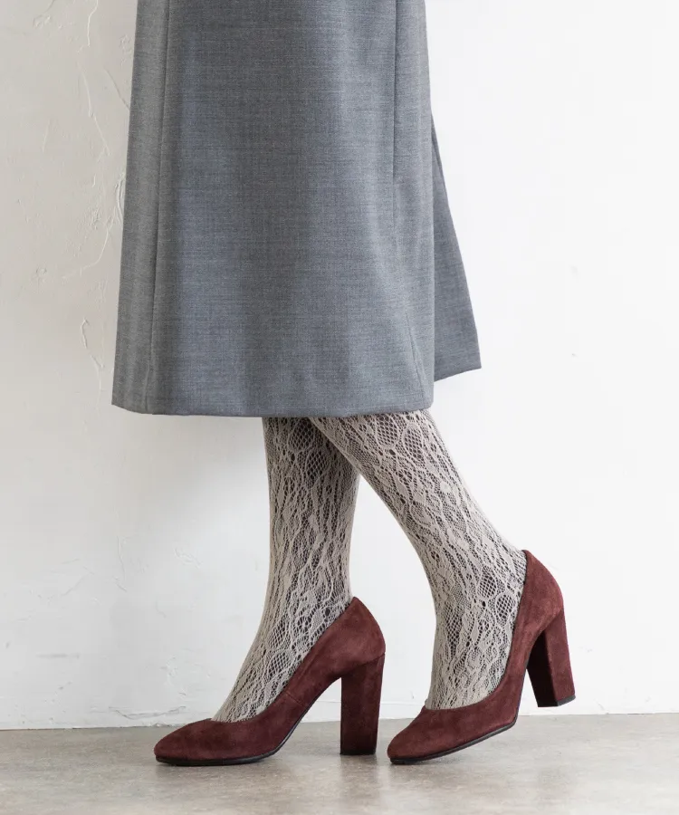 17℃ レディース ハイソックス＆オーバーニー Romantic Lace ローズガーデン