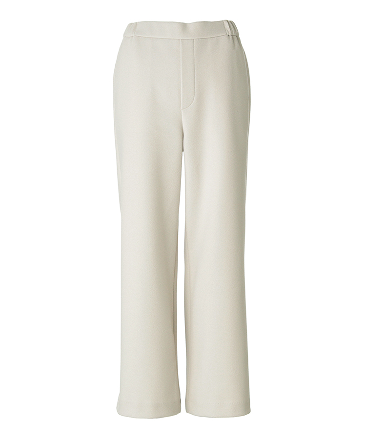 17℃ レディース パンツ もちぱんフラノ調セミワイド｜靴下の岡本公式