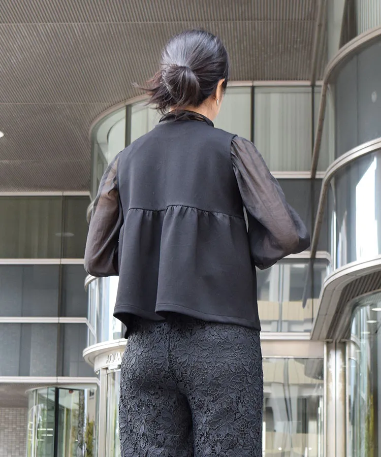 17℃ レディース ブラウス モイスチャータッチペプラムベスト｜靴下の